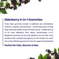 Elderberry Gummies with Vitamin C, Propolis & Echinacea - Immune System Support Gummy Vitamins for Adults & Kids - Max Strength 200mg Sambucus Antioxidant