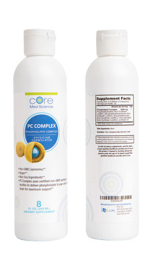 Liposomal PC Complex by Core Med Science - 5200mg - 8 Fl Oz - Phospholipid and Phosphatidylcholine Choline Supplement