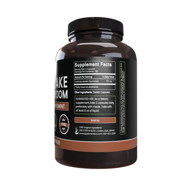 PURE ORIGINAL INGREDIENTS Shiitake Mushroom (365 Capsules), No Magnesium Or Rice Fillers, Always Pure, Lab Verified