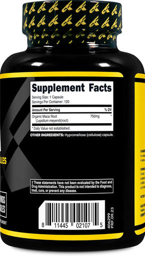 Primaforce Organic Maca Root Capsules (750 MG) (120 CAPS) - Non-GMO Gluten