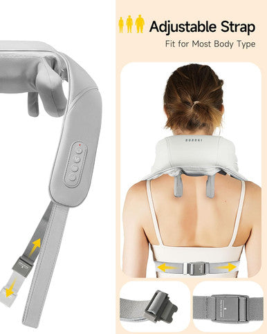 Neck Massager With Heat, Cordless 4D 6 Massage Nodes Shoulder Massager With Heat, Neck And Shoulder Massager, Shiatsu Back Shoulder And Neck Massager For Traps, Leg And Body, For Mother Women Men