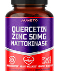 Aumeto Zinc Quercetin 10:1 Immune Support with VIT C VIT D3 Bromelain Elderberry Turmeric Echinacea Ashwagandha Ginger 150 Days Supply (150 Count (Pack of 1))