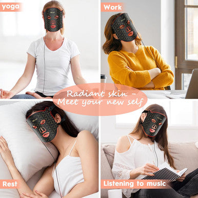 Mlriyl Red Light Therapy Mask For Face 7-In-1 Led Face Mask Light Therapy With 432 Leds & 850Nm Nir 3600Mah Rechargeable Adjustable Brightness Timer Full Face Coverage For Flawless Glowing Skin