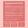 Calcium Supplement - Whole Food With Vitamin K2 & D3, Magnesium, Zinc, Boron, Mineral Complex. Sourced Sustainably From Red Algae. For Bone Strength And Support. Non-Gmo & Vegan 90 Capsules.
