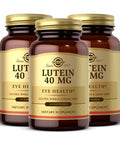 Solgar Lutein 40 Mg - 30 Softgels Pack Of 3 - Supports Eye Health - Gluten Free Dairy Free - 90 Total Servings