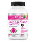 Renew Actives Myo-Inositol & D-Chiro Inositol - Supports Ovarian Function, Menstrual Cycle, Hormonal & Metabolic Conditions - 60 Capsules