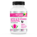 Renew Actives Myo-Inositol & D-Chiro Inositol - Supports Ovarian Function, Menstrual Cycle, Hormonal & Metabolic Conditions - 60 Capsules