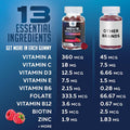 Men Multi Vitamin Gummy - Multi-Vitamin For Men Daily Nutritional Support With Vitamins A, C, D, E, B12, Zinc, Folate, Biotin & More - Focus, Energy, Memory & Immune Health Support - 60 Gummies