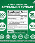 Zazzee Extra Strength Astragalus Root 20:1 Extract, 5000 Mg Strength, 70% Polysaccharides, 180 Vegan Capsules, 6 Month Supply