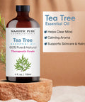 MAJESTIC PURE Tea Tree Essential Oil, Therapeutic Grade, Pure and Natural Premium Quality Oil, 4 fl oz