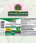 Nature'S Answer Ginseng American Root Alcohol- 1-Fluid Ounce | Promotes Vitality | Immune Support Booster | Improves Cognitive Function | Natural Energy Increase