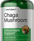 Chaga Mushroom Capsules | 180 Count | Non-GMO & Gluten Free Supplement | by Horbaach