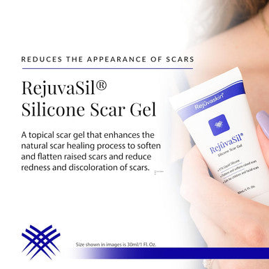 Rejuvaskin Rejuvasil Silicone Scar Gel, Scar Treatment For Surgical Scars, Burns, Keloids, Acne Scars On Face & Body, 30Ml