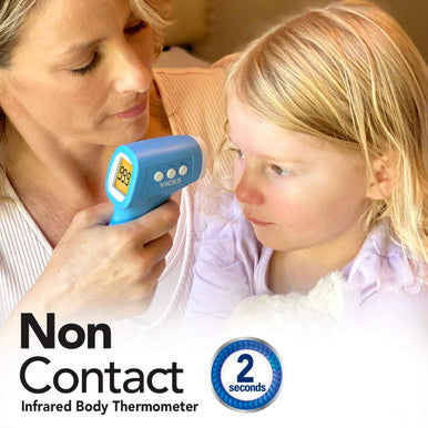 Vicks Non-Contact Infrared Thermometer for Forehead, Food and Bath Touchless Thermometer for , Babies, Toddlers and Kids Fast, Reliable, and Clinically Proven Accuracy
