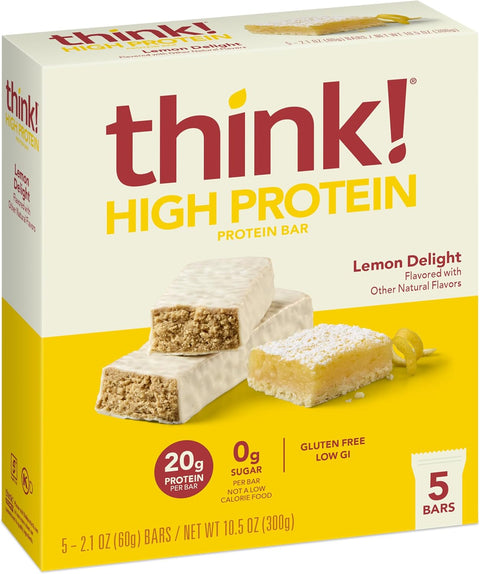 think! Protein Bars, High Protein Snacks, Gluten Free, Kosher Friendly,Variety Pack, Nutrition Bars, 2.1 Oz per Bar, 12 Count (Packaging May Vary)