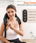 Neck Massager, Cordless Deep Tissue 6D [Noiseless Long Life] Hand Kneading Shoulder Massager With Heat, Portable Shiatsu Electric Massager For Relax Muscles Home & Office & Car Use
