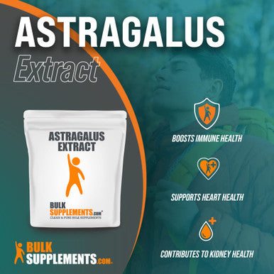 BulkSupplements Astragalus Extract Powder - Apigenin Supplement - Lung Support Supplement - Kidney Support - Adaptogen Powder - Astragalus Root Supplement (500 Grams - 1.1 lbs)