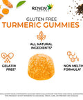 Renew Actives Turmeric Gummies - Antioxidant-Rich Formula With Black Pepper For Enhanced Wellness & Vitality | Easy-To-Swallow - 60 Gummies