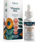 Pattern Wellness Vitamin B12 Supplement Sublingual 5000 mcg Liquid Methylcobalamin Drops Immune and Cardiovascular Support Citrus Flavored Vegan Liquid Drops 2 fl. oz (60 mL)