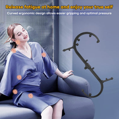 Trigger Point S Shaped Massager Tool Massage Hook Self Massage Cane For Back Neck and Shoulder Therapy Pain Relief For The Whole Body Detachable Design