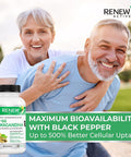 Renew Actives Ashwagandha Ksm-66 Capsules - 60 Capsules With Black Pepper, Ashwagandha Root Extract For Stress, Energy Support, Brain Supplement, And Sleep Aid