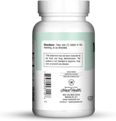 Maxi Health B-6 - Vitamin B6-100 mg Cardiovascular Health - 100 Tablets - Kosher (100 Count Pack of 2)