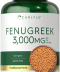 Carlyle Fenugreek Capsules 3000 Mg | 300 Count | Non-Gmo & Gluten Free Extract | Fenugreek Seeds