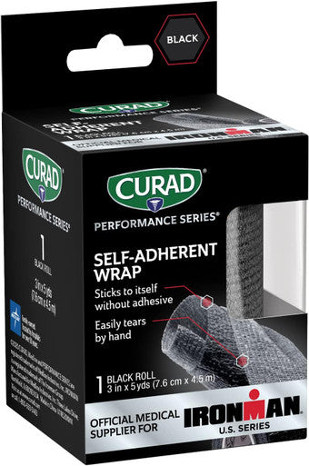 Curad Performance Series Ironman Self-Adherent Wrap Black 3" x 5 yds