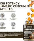 Vitacook Turmeric Curcumin 1800Mg, 95% Curcuminoids For Potency, Superior Absorption With Black Pepper Extract, Raw Whole Root, Vegan Joint & Muscle Support, Non-Gmo, 90 Veggie Caps