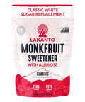 Lakanto Classic Monk Fruit Sweetener With Allulose, White Sugar Substitute From Monk Fruit Extract for Baking, Coffee & Tea, Gluten Free, Zero Calorie, Low Carb, Non GMO, Keto, Classic White (1 lb)