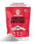 Lakanto Monk Fruit Sweetener With Erythritol, White Sugar Substitute From Monk Fruit Extract, Classic White Sugar Replacement for Baking, Coffee & Tea, Gluten Free, Low Carb, Non GMO, Keto, 5 LB Bag