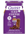 Quest Nutrition Iced Coffee, Mocha Latte, 1g of Sugar, 10g of Protein, 90 calories, 200mg of caffeine, 12 Count