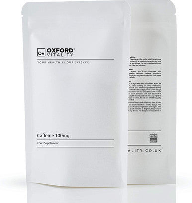 Caffeine 100mg Tablets | Supplements for Weight Loss and Pre-Workout Energy | Oxford Vitality (365)