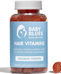 Baby Blues Postpartum Hair Loss Vitamins - Passion Fruit Gummies With Biotin, Collagen, & Folate