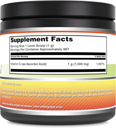 Amazing Nutrition Formulas Vitamin C (Ascorbic Acid) 2 Lb Powder Supplement | Non-GMO | Gluten | Made in USA