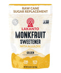 Lakanto Golden Monk Fruit Sweetener with Allulose - Raw Cane Sugar Substitute, Coffee, Tea, Baking, Erythritol Free, Gluten Free, Vegan, Keto Friendly, Sugar Replacement (Golden - 1 lb)