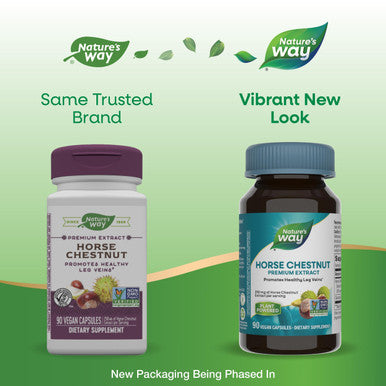 Nature's Way Standardized Horse Chestnut Premium Extract 250 mg per serving 90 Vegan Capsules