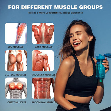 Massage Gun With Extended Handle Revolutionary U-Shaped Back Massager For Pain Relief Deep Tissue Body Massager For Neck,Shoulder,Leg-Reach Every Muscle With Ease,4 Massage Heads & 5 Speed Levels