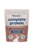 NativePath Complete Beef Protein Powder Isolate Grass-Fed Pasture-Raised Dairy & Lactose Free Gluten Free Zero Sugar MCTs & Amino Acids 20g Protein Chocolate Flavor 30 Servings
