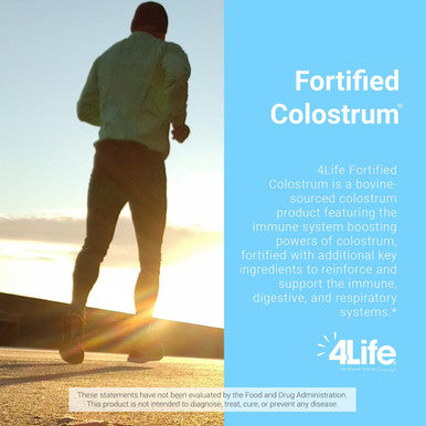 4Life - Fortified Colostrum - Bovine Colostrum Veggie Capsules for Immune Absorptive Respiratory and Brain Function Support with Lactoferrin Lactalbumin and Milk Fat Globule Membrane - 60 Capsules