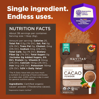 Navitas Organics Cacao Powder 8 OZ