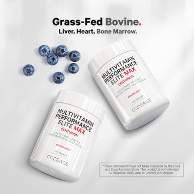 Codeage Multivitamin Performance Elite Max Supplement - Vitamins A B6 B12 C D E Vitamin K (MK-4 MK-6 MK-7 MK-9) Essential Minerals Botanical & Grass-Fed Organ Extracts Lutein - 90 Capsules