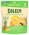 SOLELY - Organic Dried Pineapple Rings (5.5 oz Resealable Bags, Pack of 3) - Real Fresh Fruit - 1 Ingredient - Healthy Snacks for Adults & Kids - Non GMO, Vegan Snacks, Shelf Stable - 3 Bags (16.5 oz)
