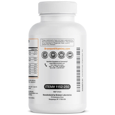 Bronson Vitamin B Complex With Vitamin C - Immune Health, Energy Support & Nervous System Support - Non-Gmo, 250 Vegetarian Capsules