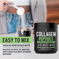 Sports Research Collagen Powder Supplement Vital for Healthy Joints Bones Nails Hydrolyzed Protein Peptides Great Keto Friendly Nutrition for Men Women Mix in Drinks Matcha 10.16 Oz