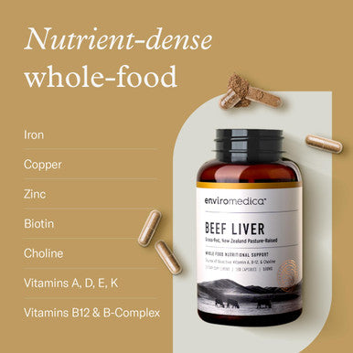 Enviromedica Grass Fed Beef Liver Capsules