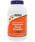 Now Foods Certified Organic Psyllium Husk Powder 12 oz (340 g)