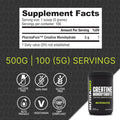 Nutrabio Creatine Monohydrate Unflavored 500g and Whey Protein Isolate Alpine Vanilla Supplement Bundle - Muscle Energy Lean Muscle Growth Recovery and Strength