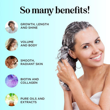 Biotin For Hair Growth Treatment Set - Biotin Shampoo And Conditioner Set Sulfate Plus Hair Loss Supplement For Women & Men With Saw Palmetto Horsetail Collagen And Keratin (2 Month Supply)