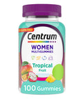 Centrum Women'S Multivitamin Gummies Tropical Fruit Flavors Made From Natural Flavors 100 Count 50 Day Supply